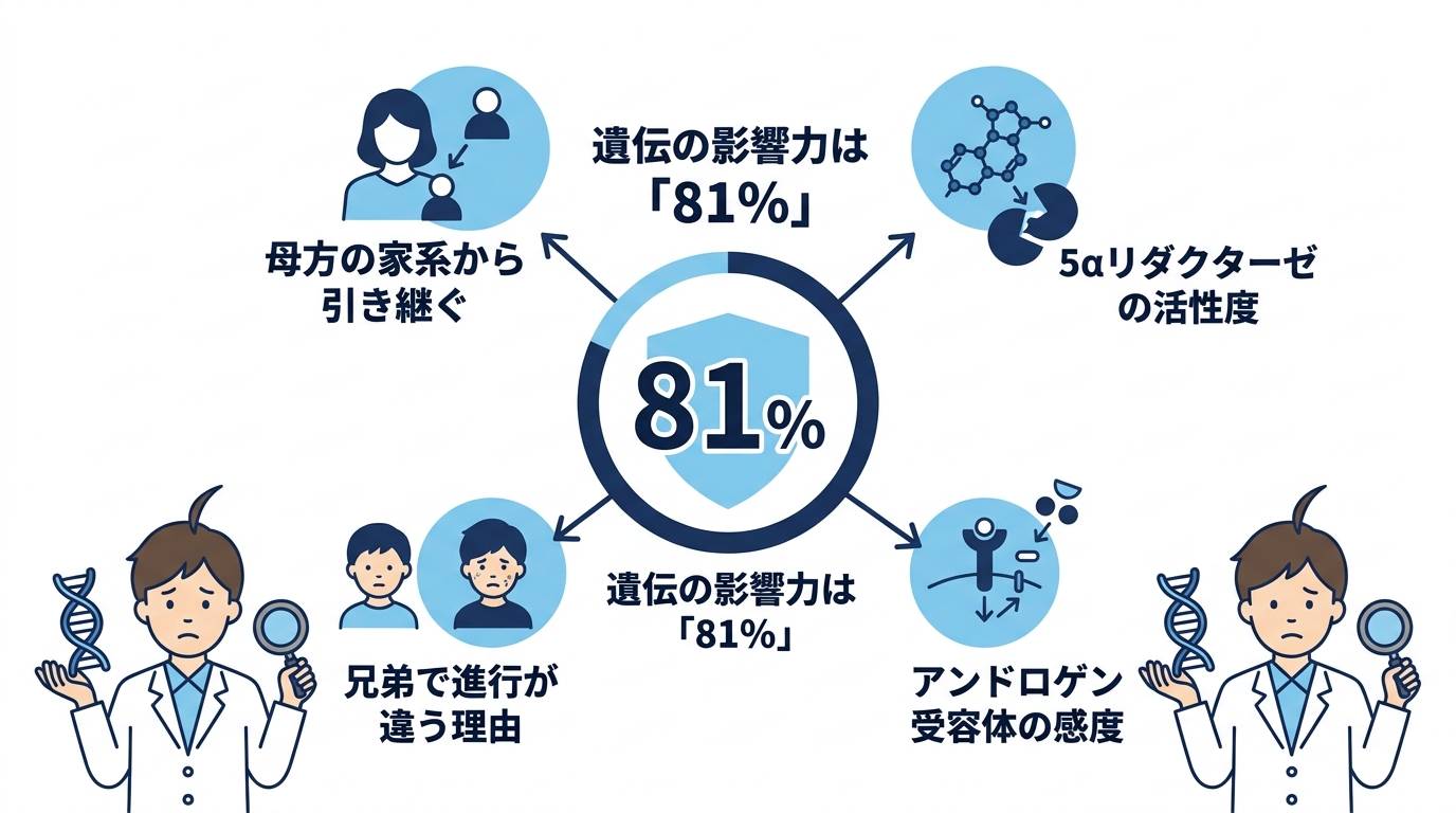 薄毛と遺伝はどっちが原因？仕組みを解説