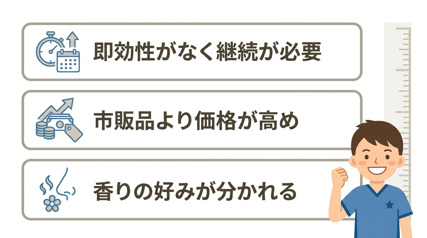 モアグロースアップにあるデメリット3つ