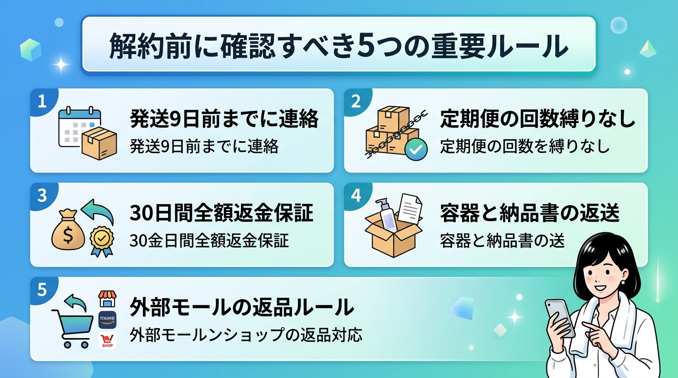 解約前に確認すべき5つの重要ルール