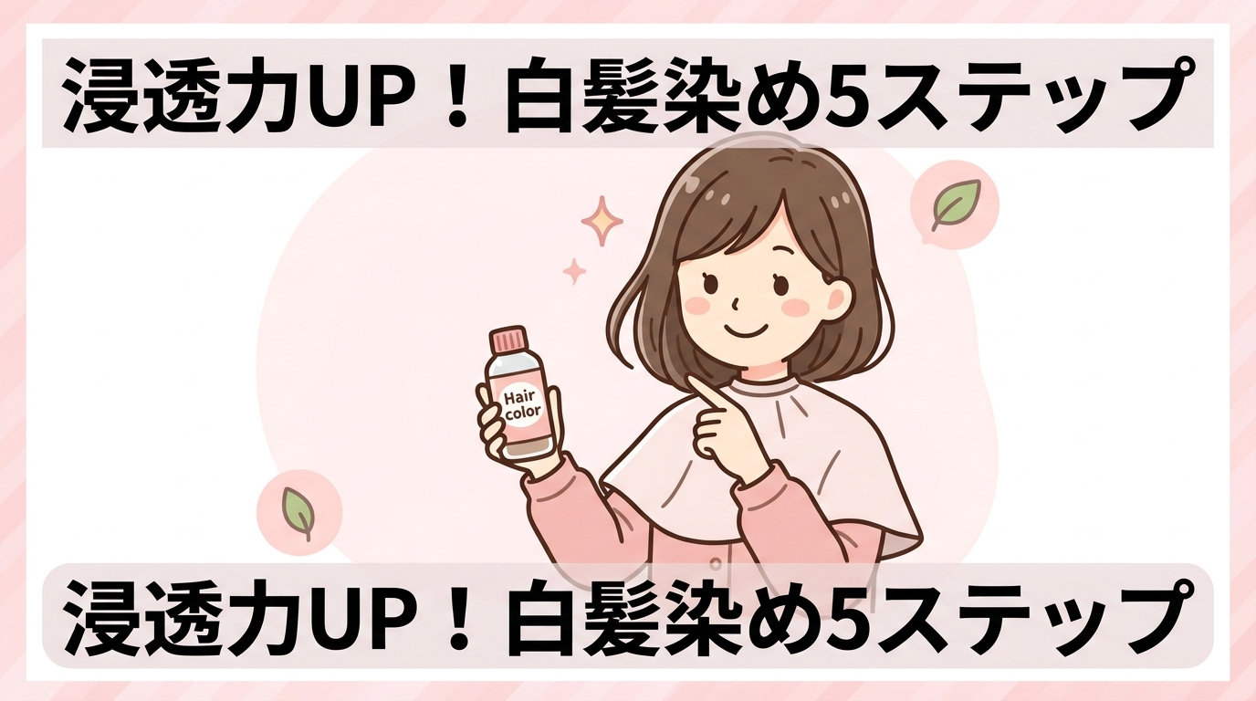 白髪染めを効率的に浸透させる5ステップ