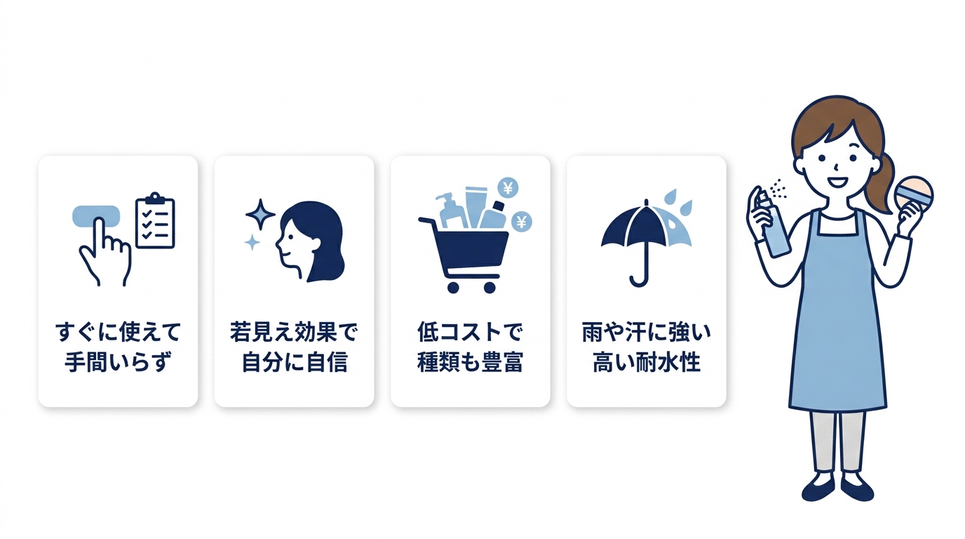 薄毛隠しアイテムのメリット7つ