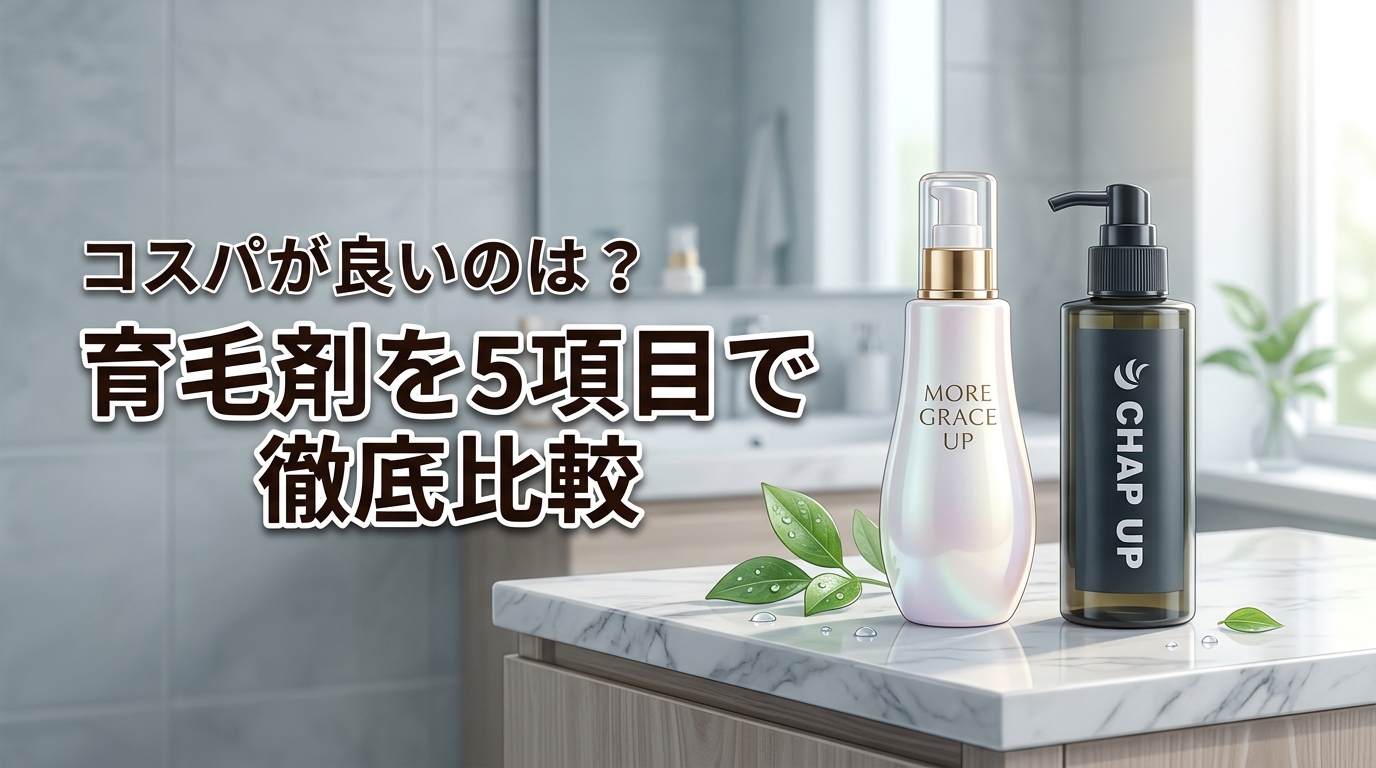 モアグレースアップとチャップアップを5項目で比較！コスパが良いのはどっち？