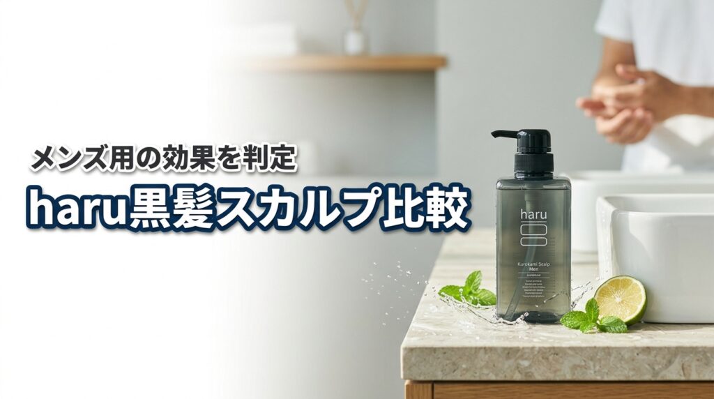 【比較】haru黒髪スカルプはメンズ用が正解？脂性肌やニオイへの効果を判定