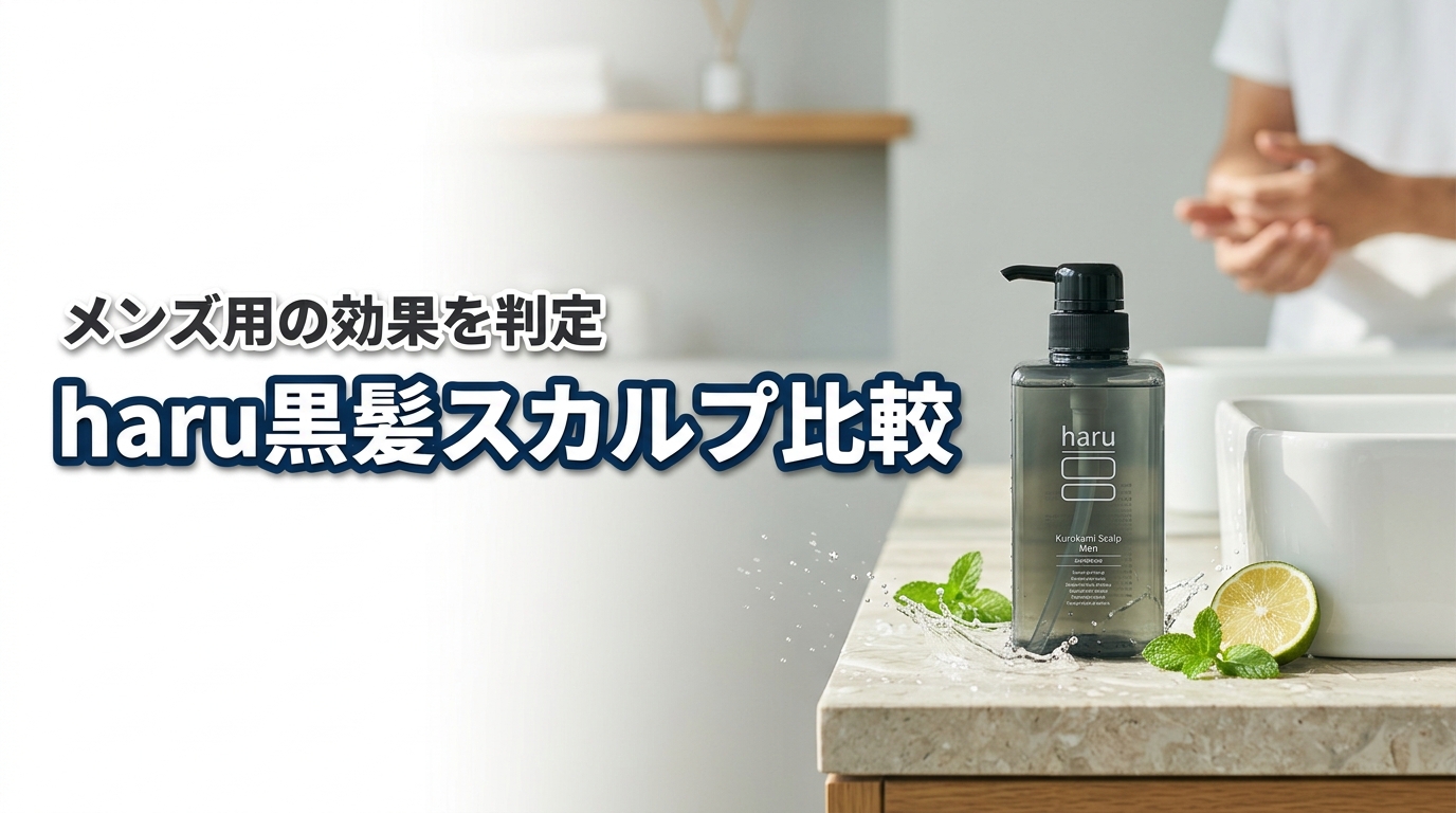 【比較】haru黒髪スカルプはメンズ用が正解？脂性肌やニオイへの効果を判定