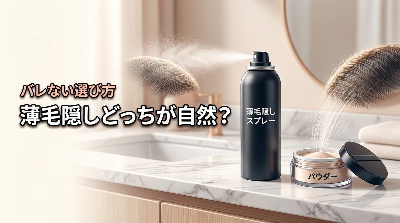 薄毛隠しスプレーとパウダーはどっちが自然？バレたくない人のための最適な選び方