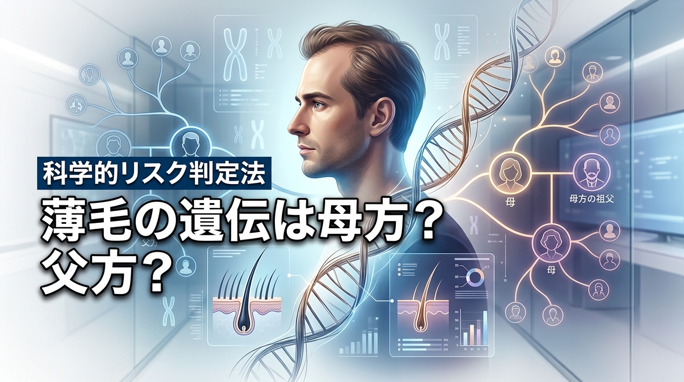 薄毛の遺伝は母方と父方どっちから？将来の不安を解消する科学的なリスク判定法