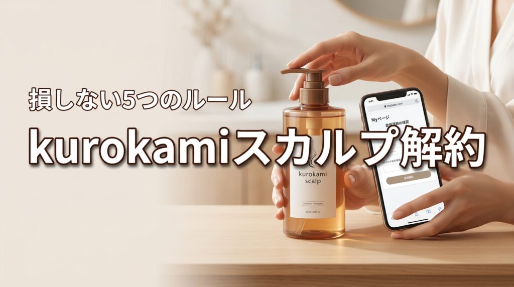 kurokamiスカルプを解約する3つの方法！損をしない5つのルールも紹介