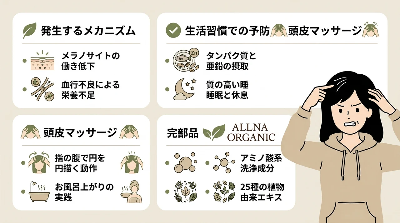 白髪を目立たせないための正しい対策と知識