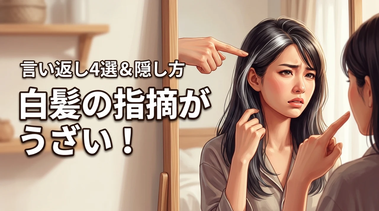白髪の指摘がうざい！無神経な人を黙らせる言い返し4選と即隠す対策