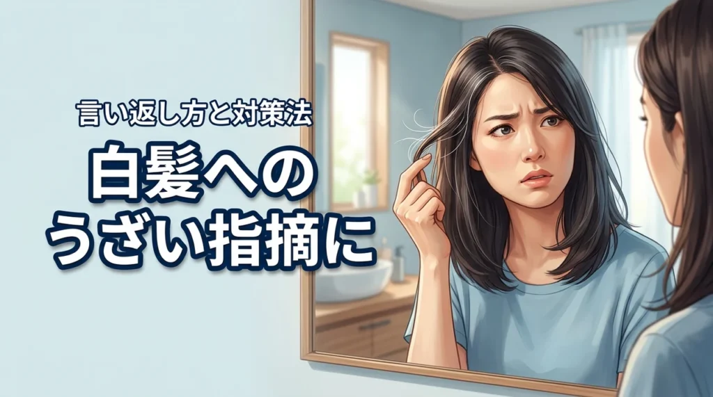 白髪を指摘されてうざいと感じるあなたへ！スマートな言い返し方と対策法