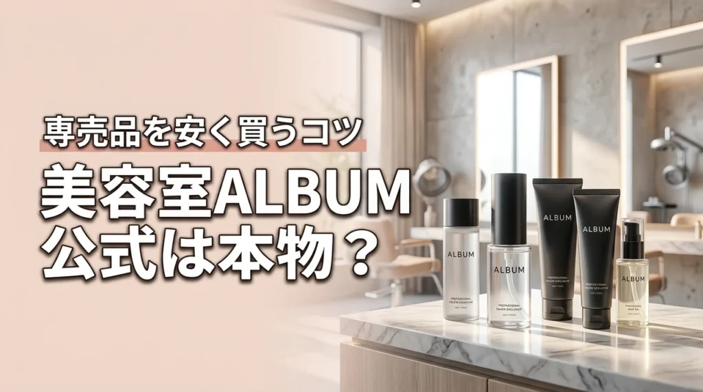 美容室ALBUM公式のサロン専売品は本物？偽物を避けて正規品をお得に購入する方法