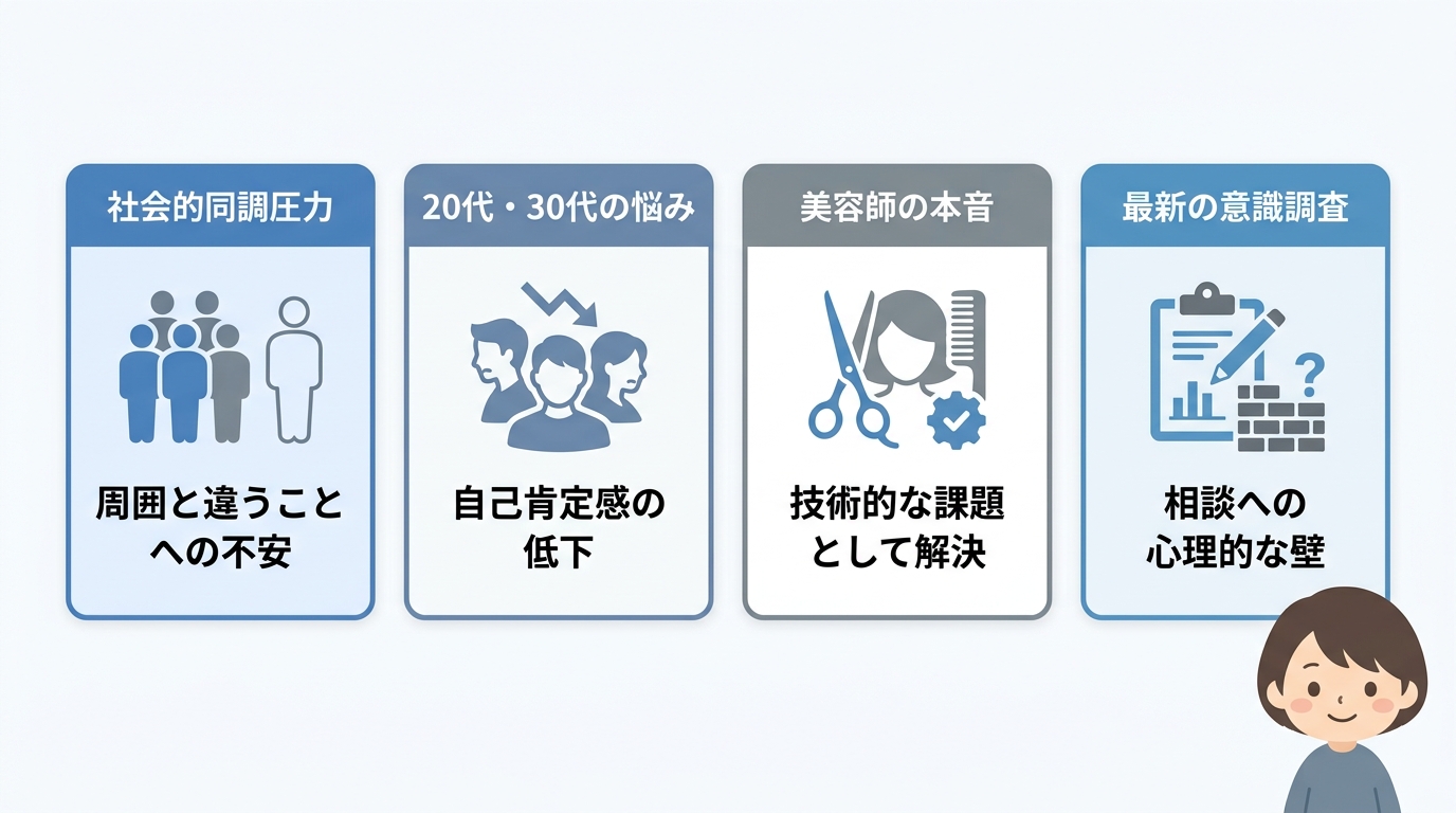 薄毛を恥ずかしいと感じる心理と社会的背景
