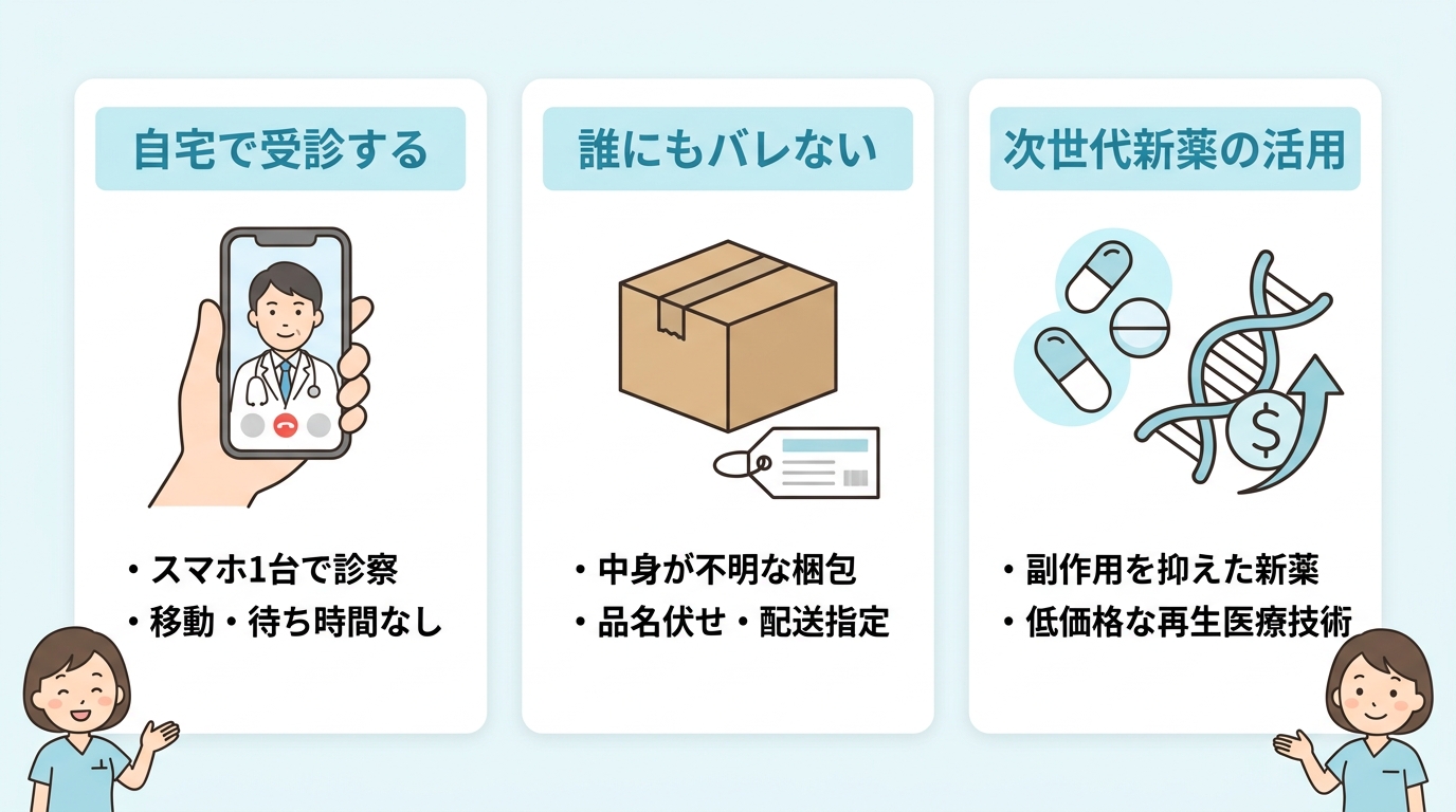 オンライン診療で恥ずかしい通院を卒業