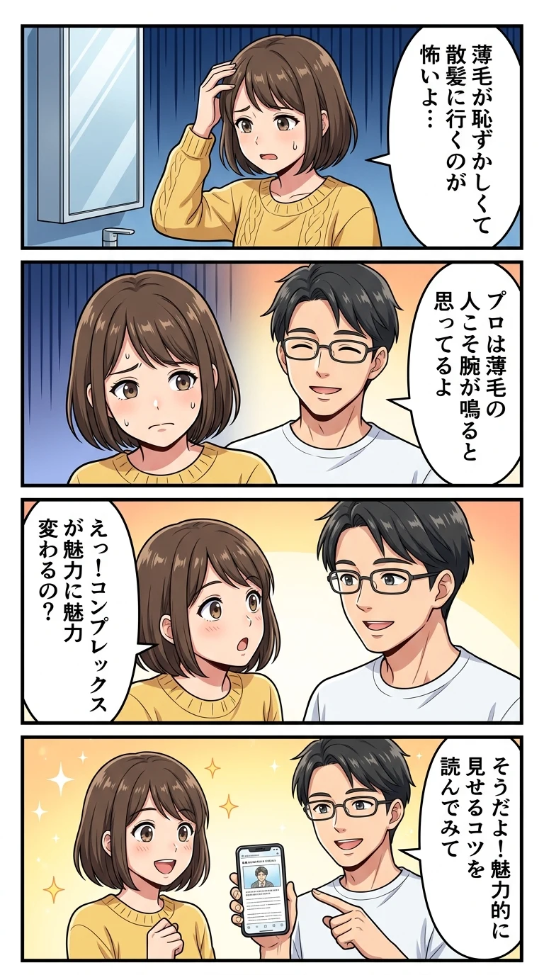 薄毛 散髪 恥ずかしい