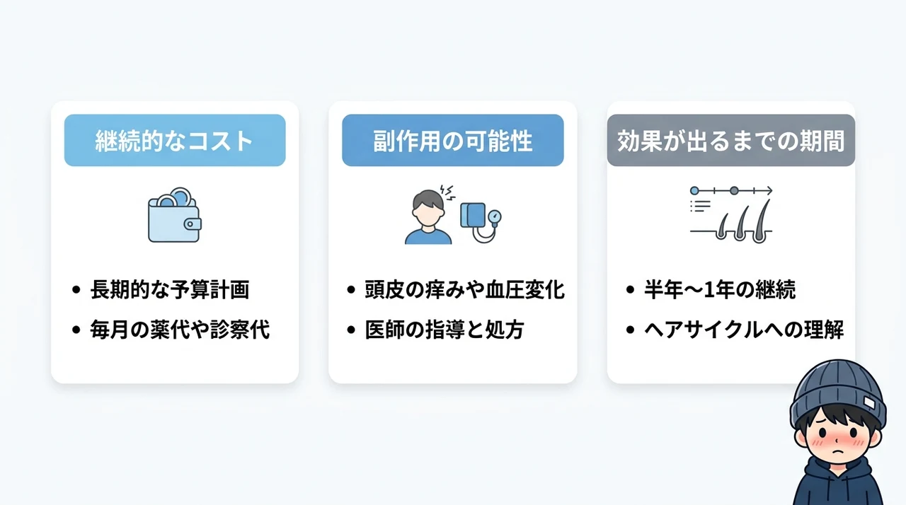 薄毛治療におけるデメリット3つ
