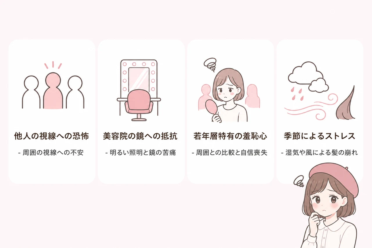 女性の薄毛が恥ずかしいと感じる心理的要因