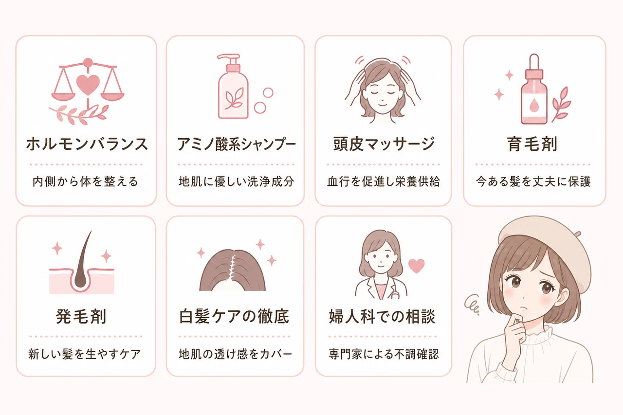 抜け毛や白髪を根本から改善する正しい対策