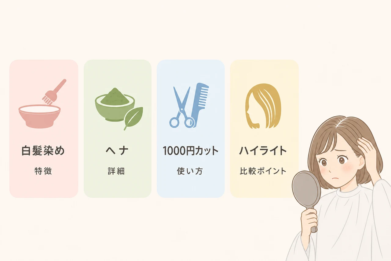 美容院で注文しやすい白髪ケアメニュー4選