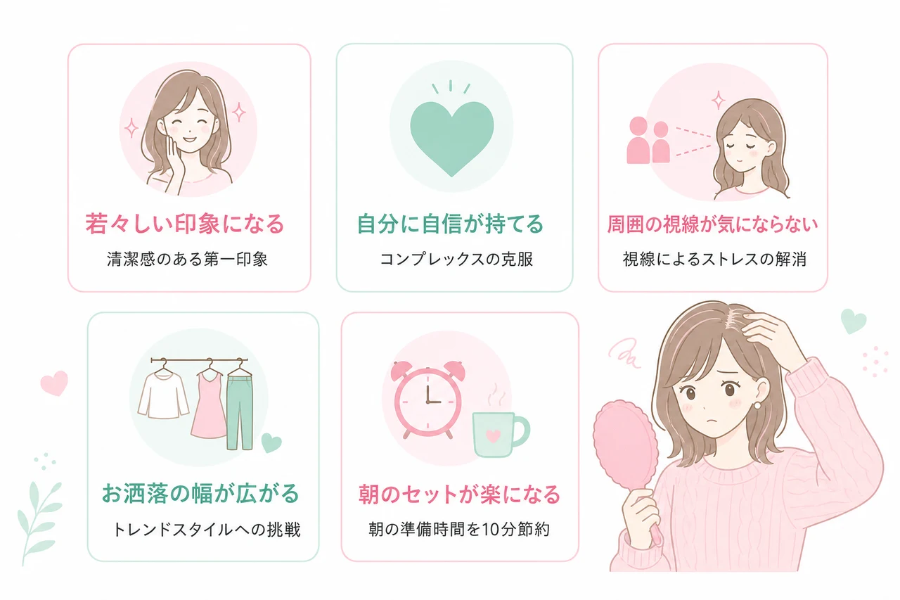白髪を適切にケアするメリット5つ