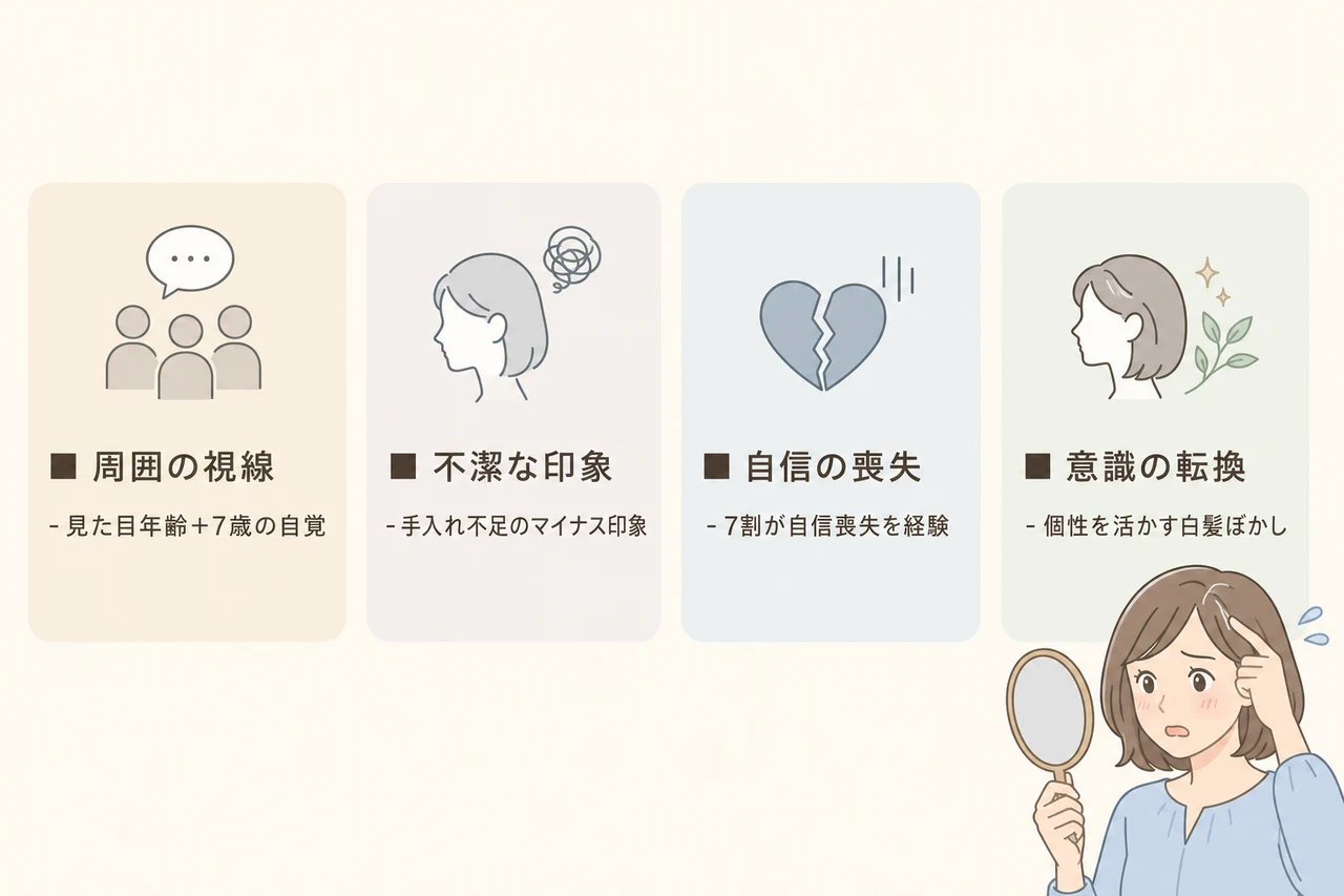 「白髪は恥ずかしい」と感じる理由と清潔感