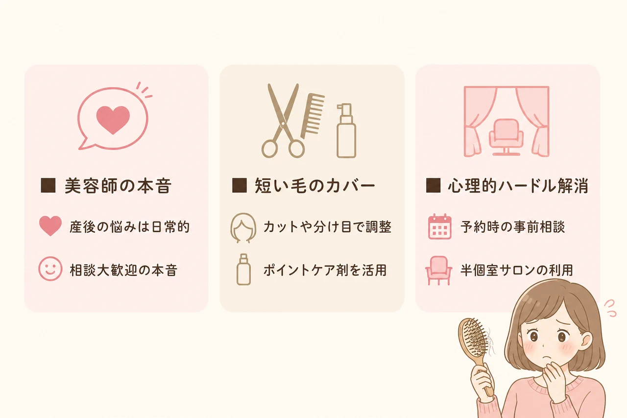 産後の抜け毛で美容院へ行くのが恥ずかしい時の解決策