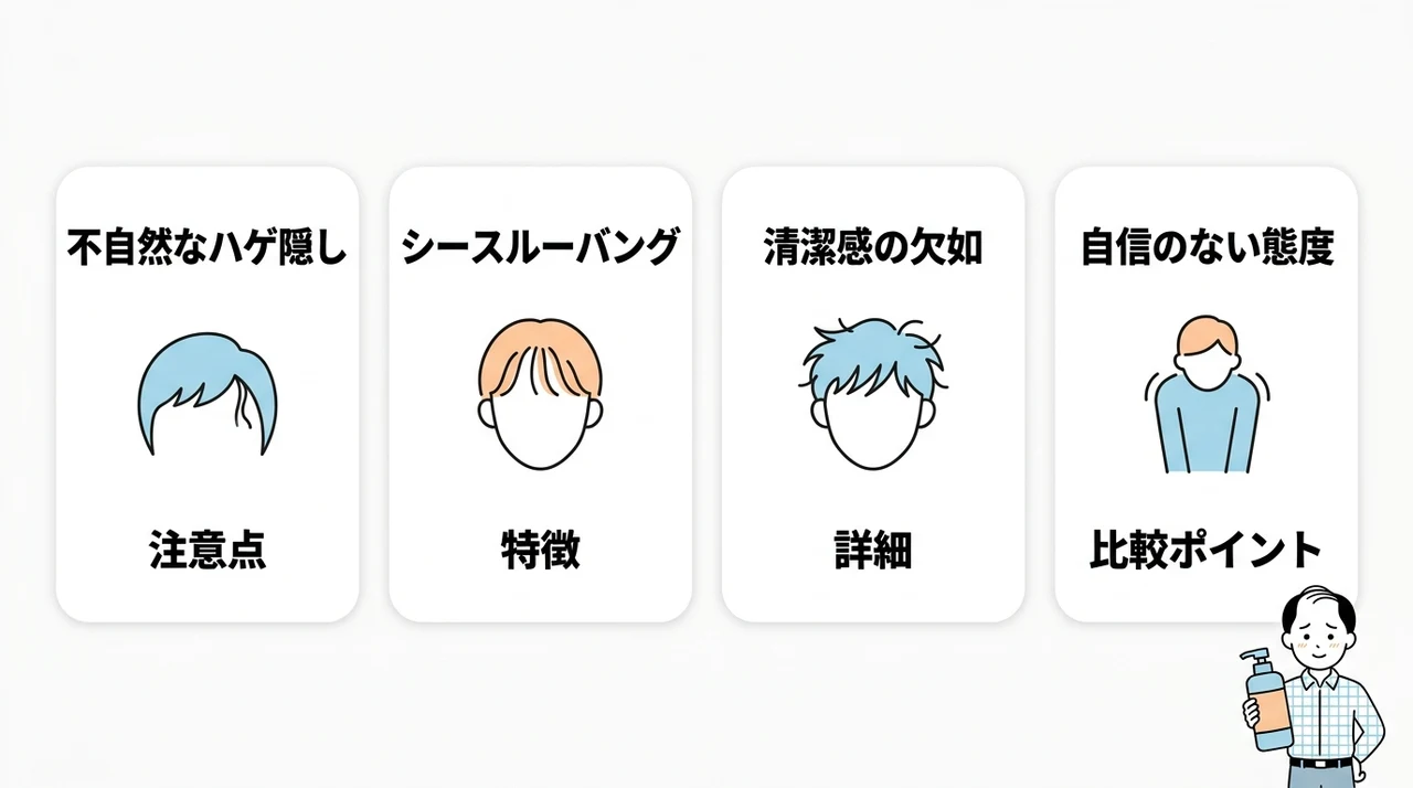 薄毛が「ダサい」と言われる不自然な隠し方の原因