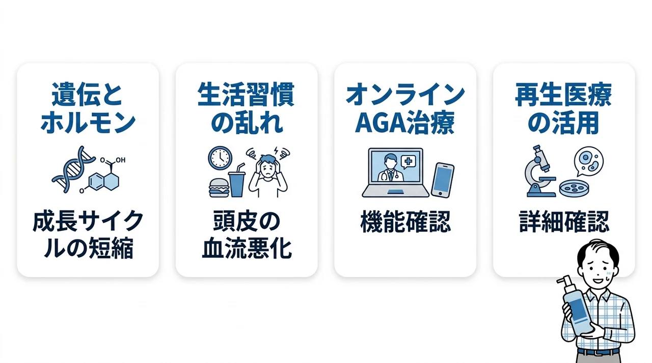 抜け毛や白髪の原因を知って薄毛を最新医療で治す