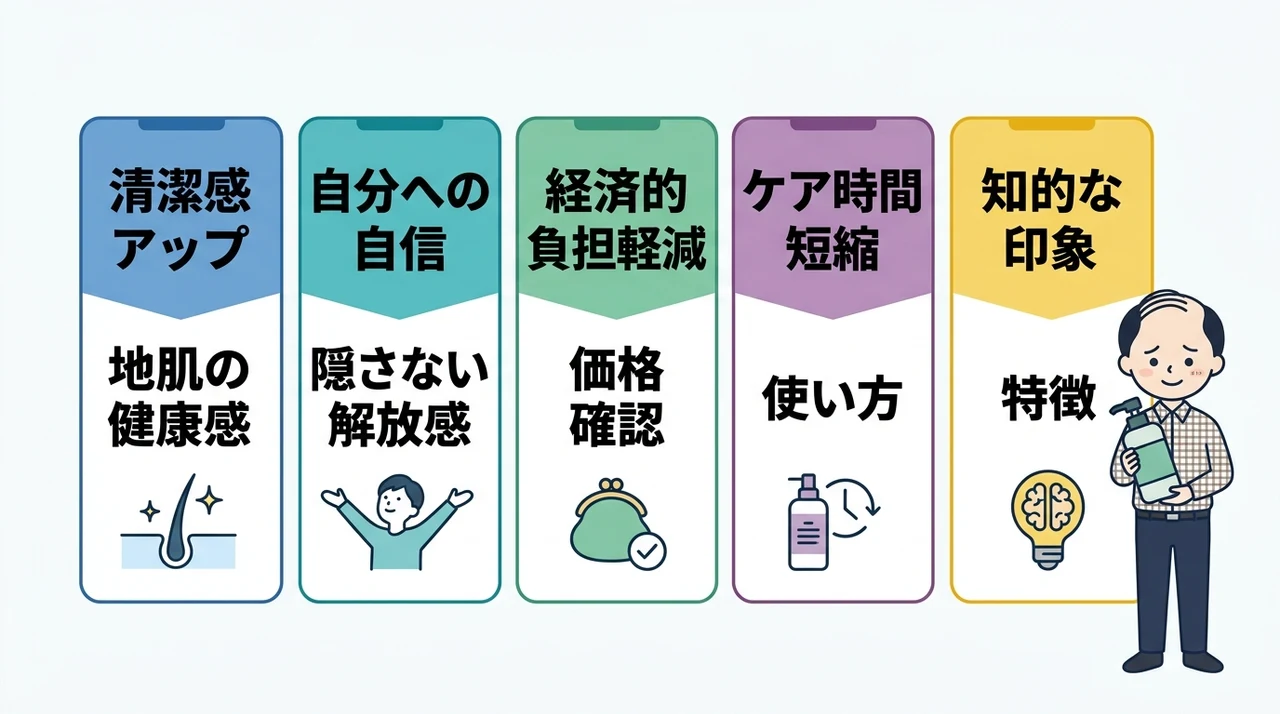潔く薄毛を晒して清潔感を高めるメリット
