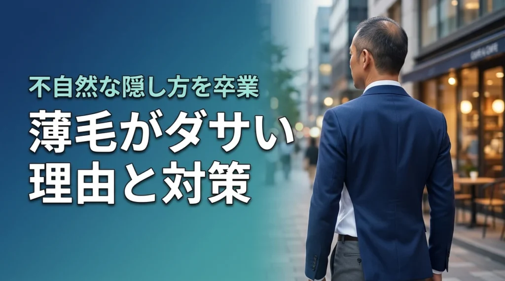 薄毛がダサいと思われるのはなぜ？不自然な隠し方を卒業して自信を持つ方法