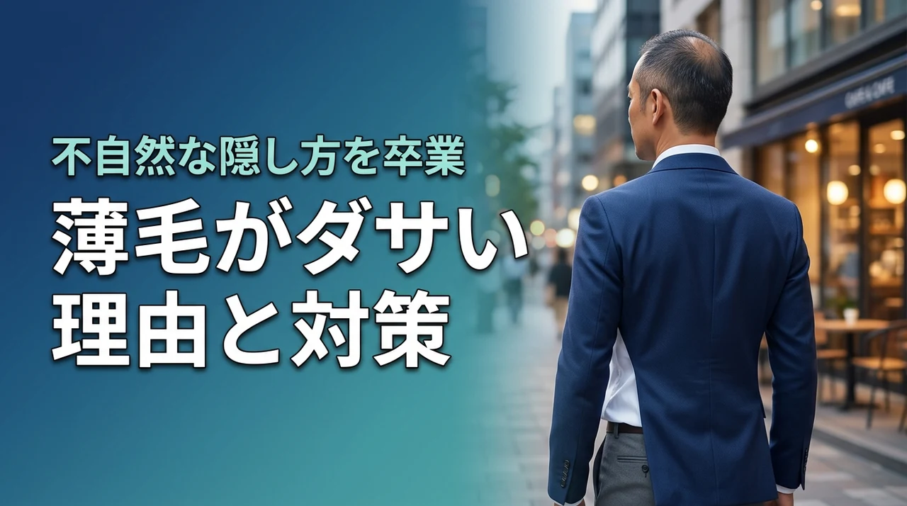 薄毛がダサいと思われるのはなぜ？不自然な隠し方を卒業して自信を持つ方法
