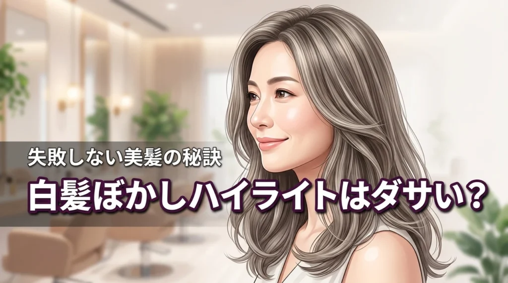 白髪ぼかしのハイライトはダサい？失敗する原因と理想の美髪になれる秘訣を公開