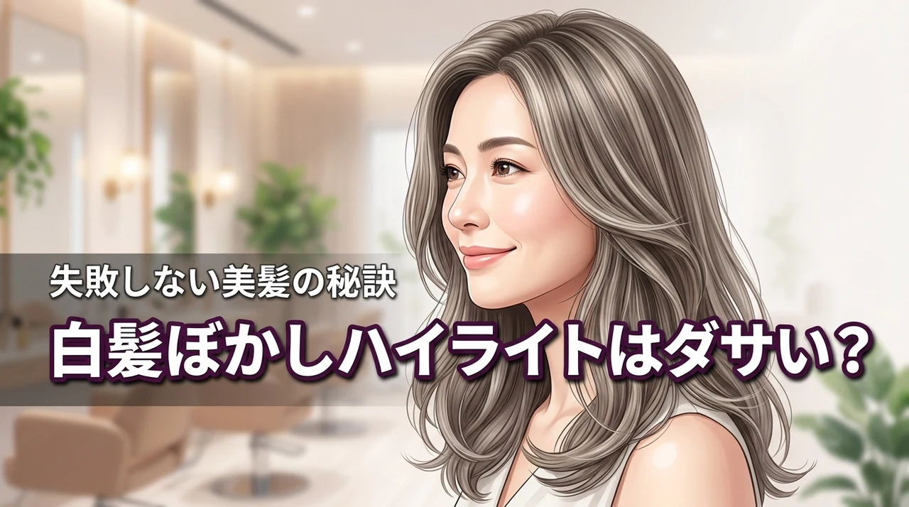 白髪ぼかしのハイライトはダサい？失敗する原因と理想の美髪になれる秘訣を公開