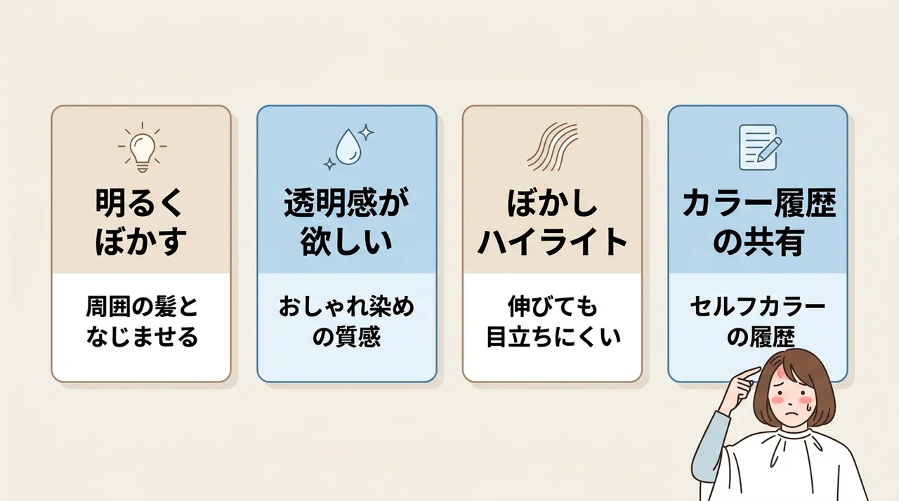 美容院で白髪染めを頼むのが恥ずかしい時の伝え方