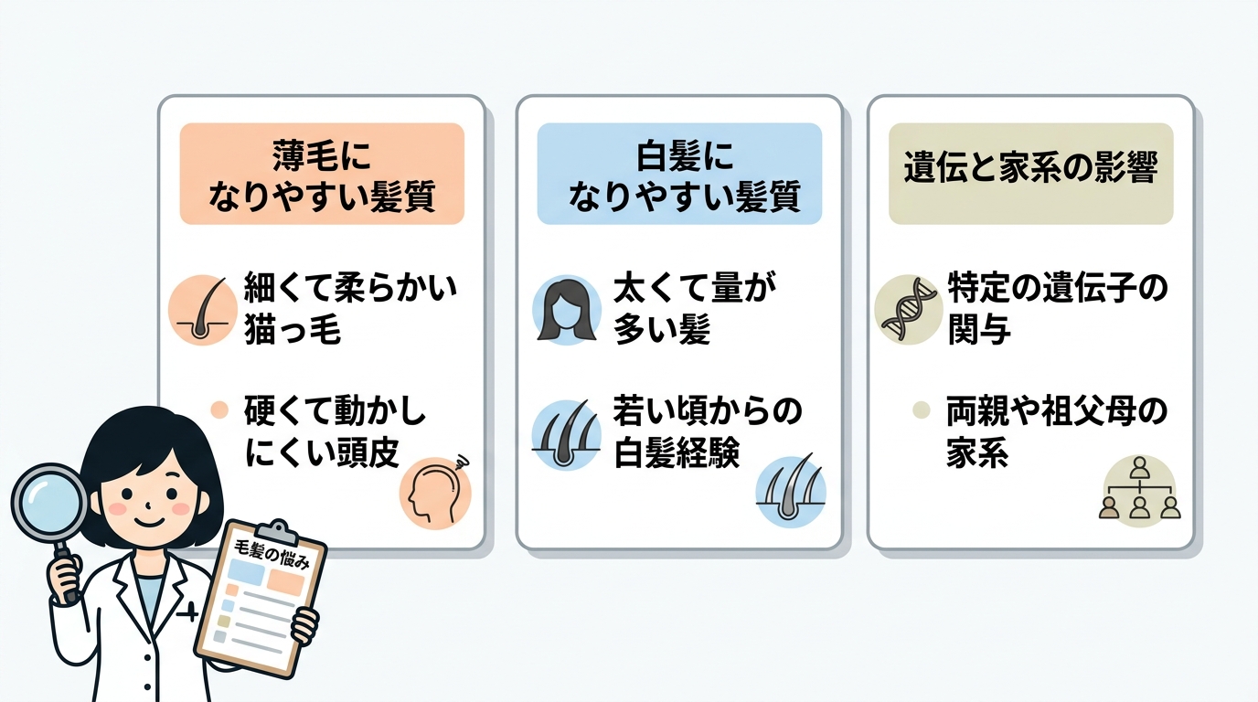 将来の自分はどっち？薄毛と白髪の診断