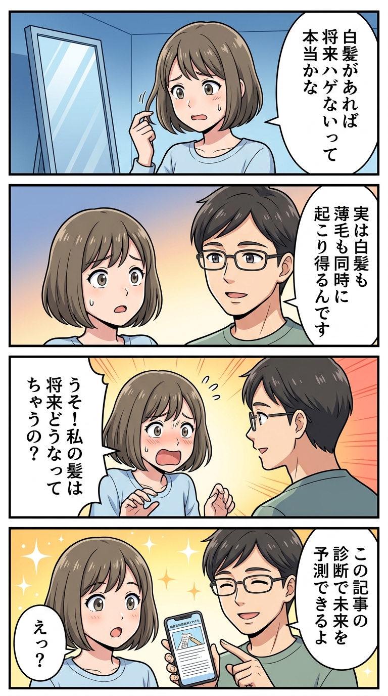 薄毛 白髪 どっち