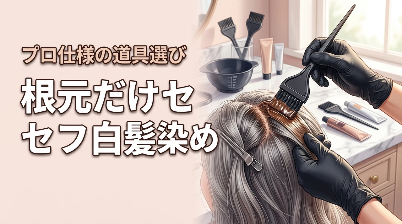 セルフカラーで白髪の根元だけ染める正解はこれ！プロ仕様の道具で美しく仕上げる