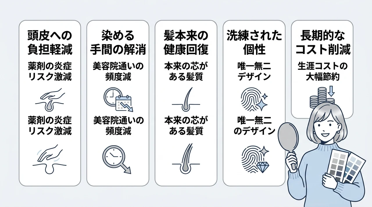 自分らしい白髪を楽しむメリット5つ