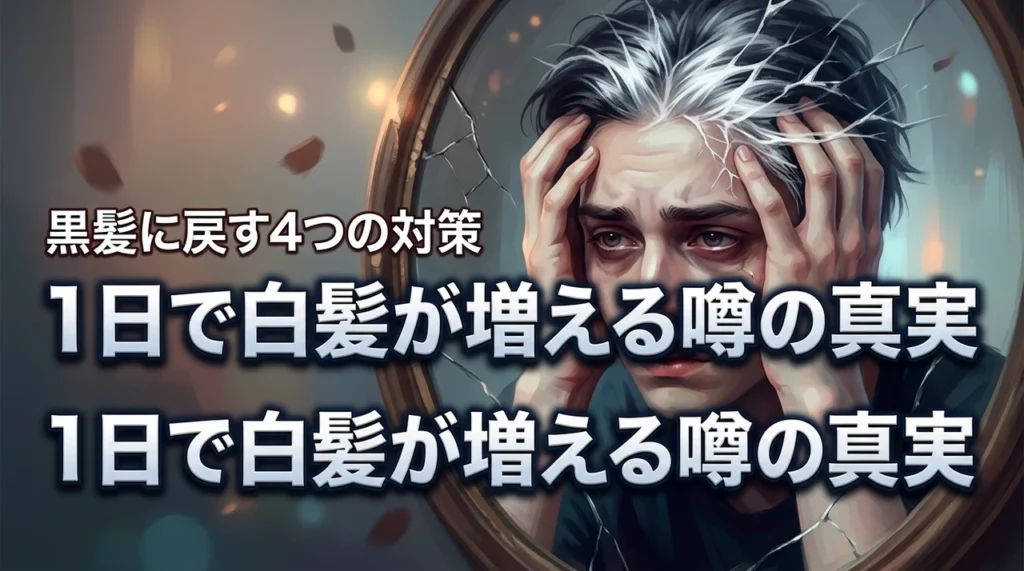 白髪が1日で増えるのは嘘？ストレス限界時の真実と黒髪に戻す4つの対策