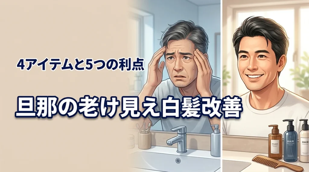旦那の白髪で老けた印象にショック！改善に向けた4つのアイテムと5つのメリット