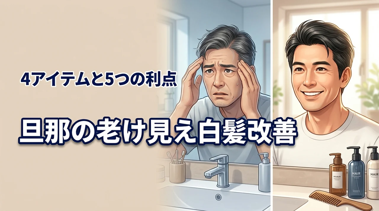 旦那の白髪で老けた印象にショック！改善に向けた4つのアイテムと5つのメリット
