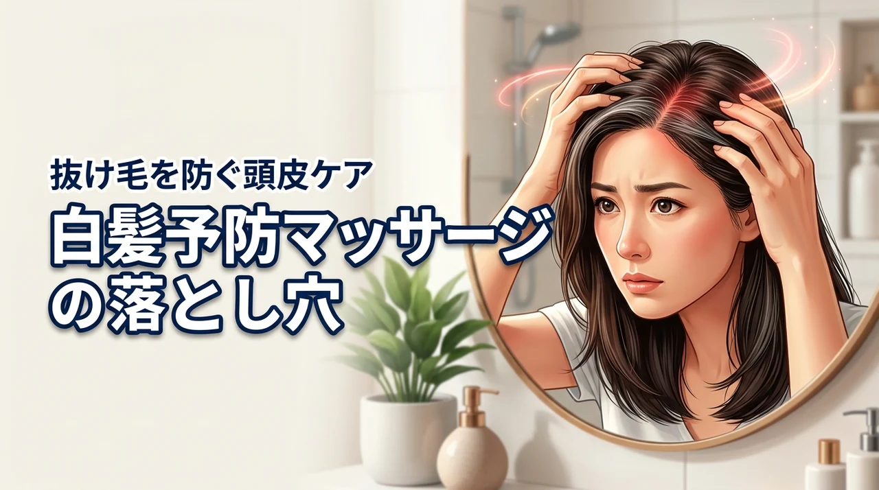 白髪の予防マッサージは逆効果？抜け毛を防ぎ頭皮を整えるための秘訣