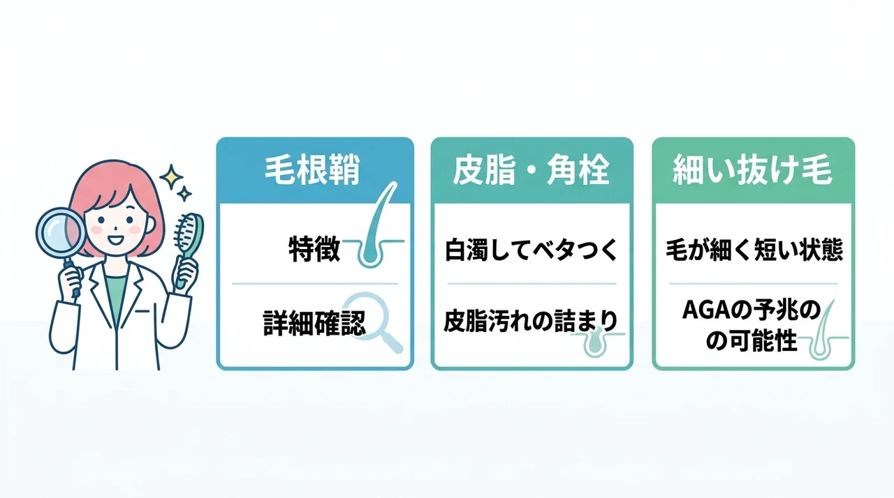 抜け毛の根元にある白い塊の正体と改善方法