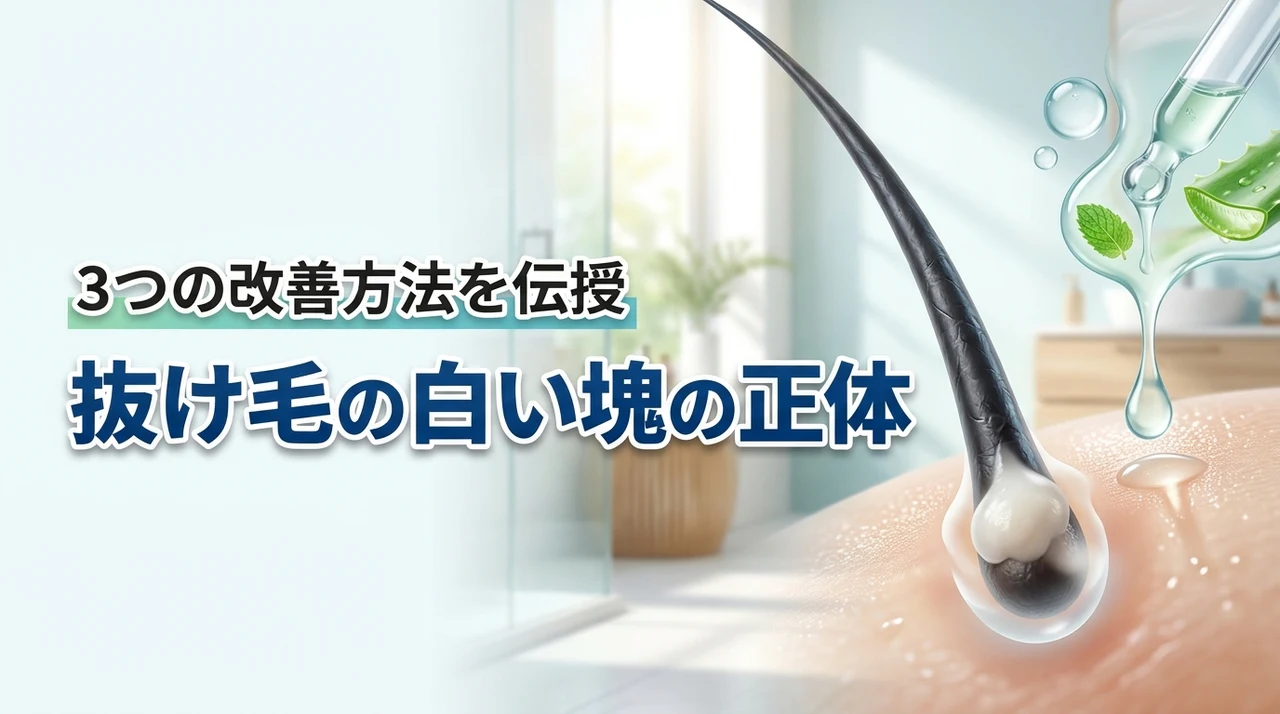 抜け毛の根元にある白い塊の正体とは？不安を解消する3つの改善方法を伝授