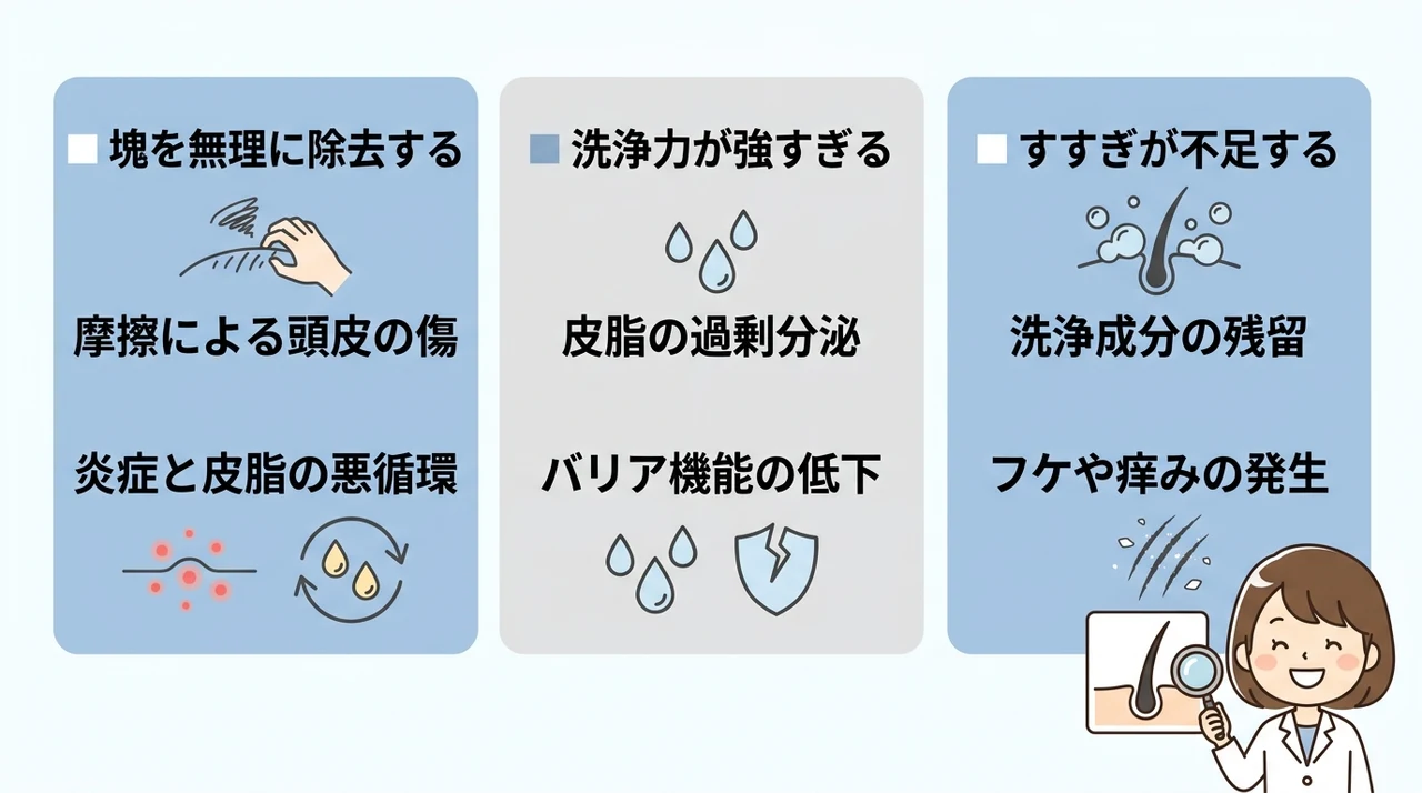 誤った頭皮ケアが招くトラブルと悪化のデメリット