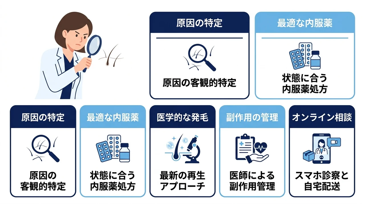 異常な抜け毛を専門クリニックで治療するメリット