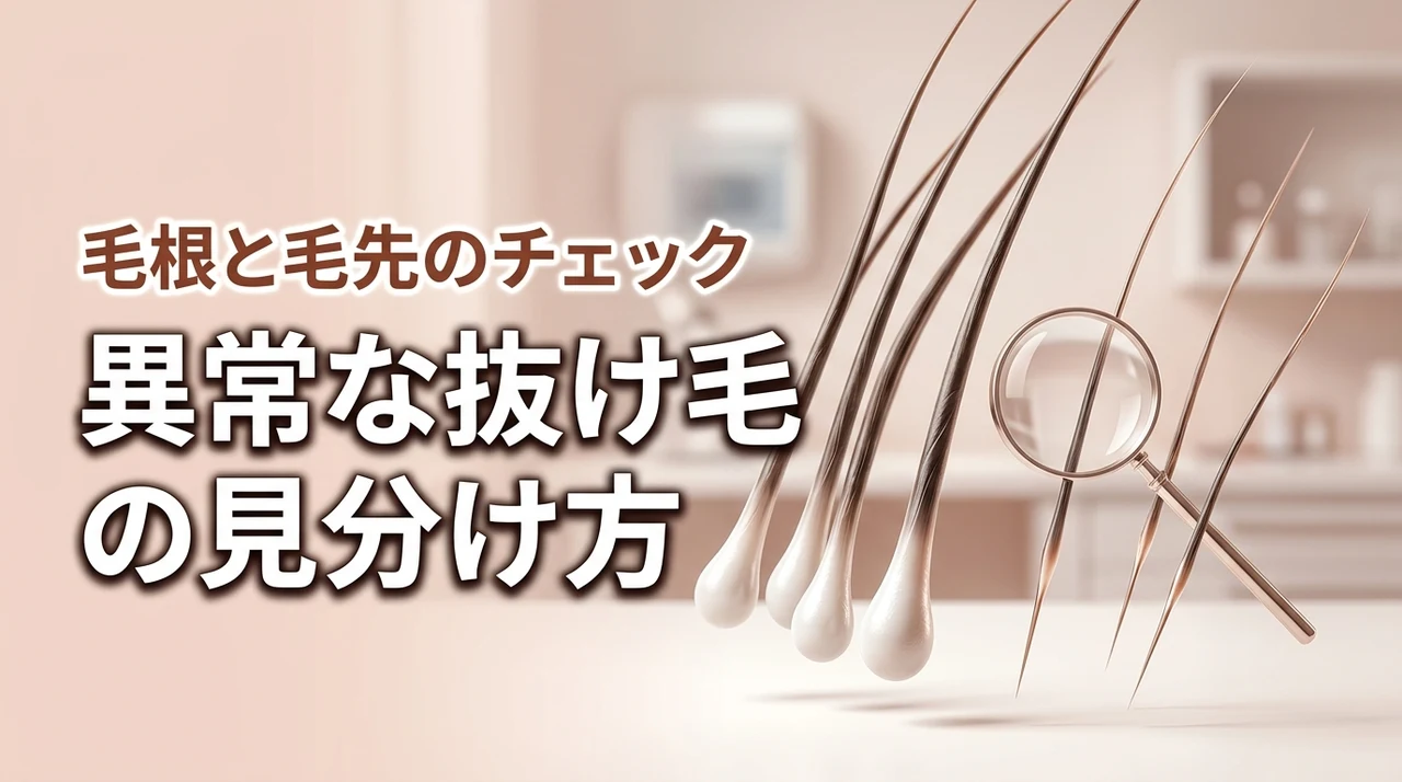 毛根がない抜け毛や先端が細い髪は要注意!異常な抜け方の見分け方と自宅でのケア
