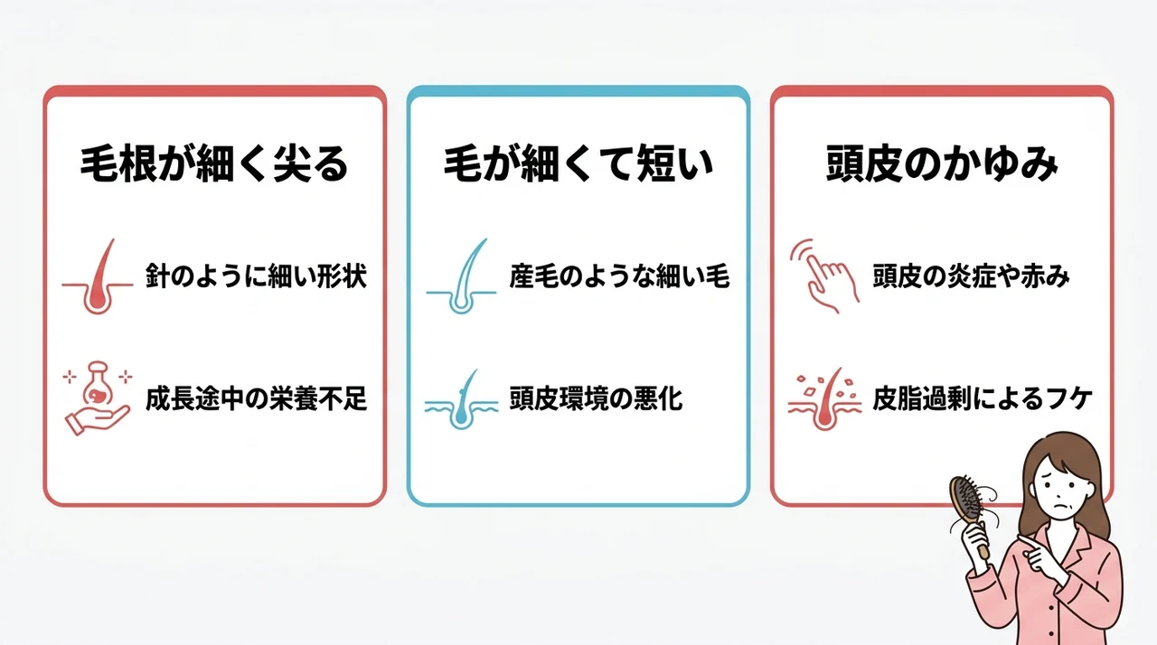 注意すべき危険な抜け毛を見分ける3つのサイン