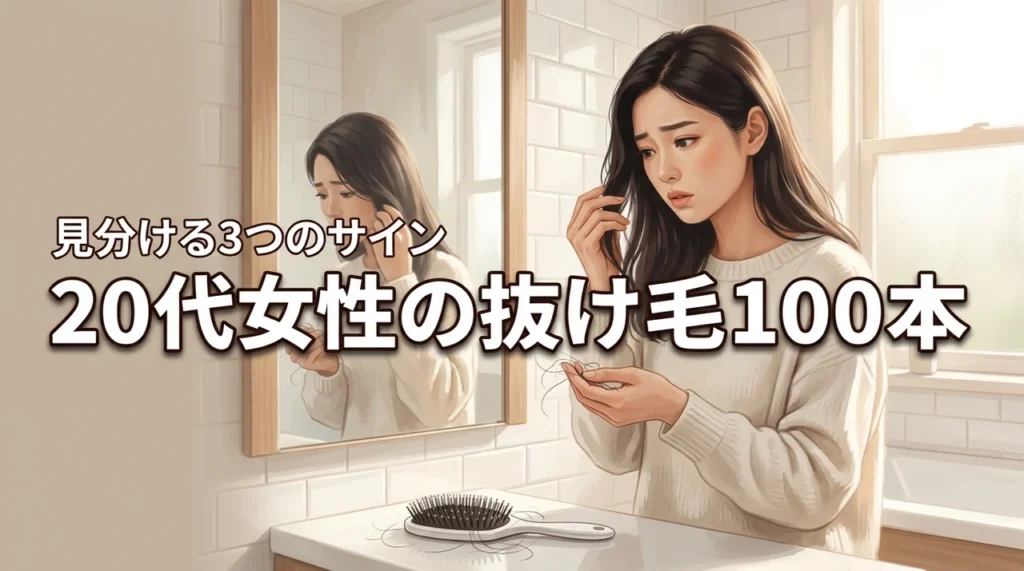 20代女性の1日の抜け毛100本は異常か正常か？見分ける3つのサインと対策