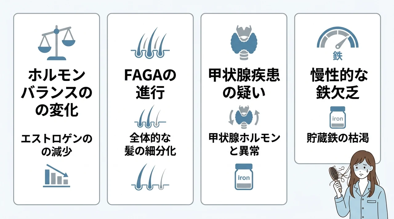 1日300本もの抜け毛が続く医学的な原因