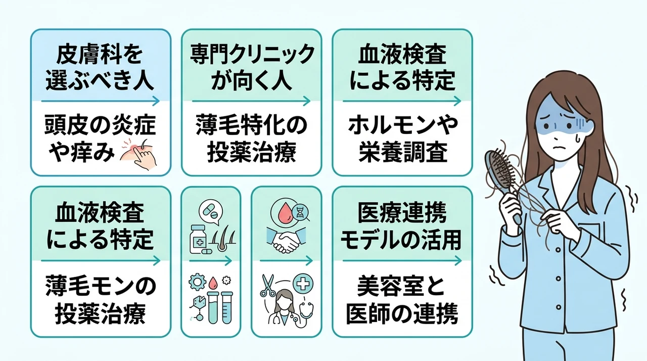 深刻な抜け毛で受診すべき病院の判断基準